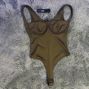 Fashion Nova navy green Bodysuit